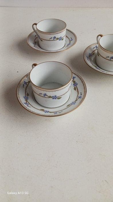 A. Lanternier & Co - Set theekopjes (10) - Porselein, Antiek en Kunst, Antiek | Meubels | Tafels