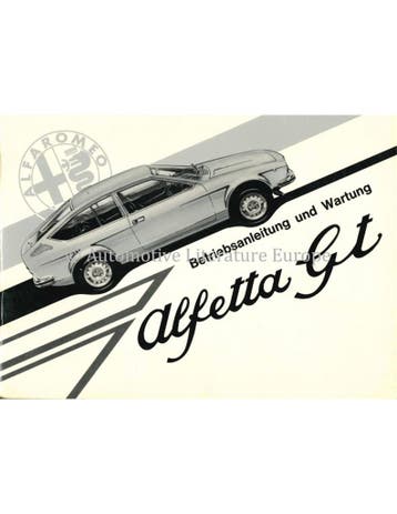 1975 ALFA ROMEO ALFETTA GT INSTRUCTIEBOEKJE DUITS, Ophalen of Verzenden