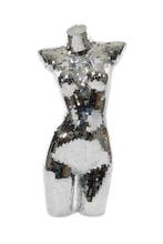 Paspop Vrouw Torso Spiegeltjes Zilver 88 cm Winkeldecoratie, Hobby en Vrije tijd, Feestartikelen, Ophalen of Verzenden, Nieuw