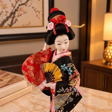 Decoratief ornament - Kimono Doll Figurine - Verenigd