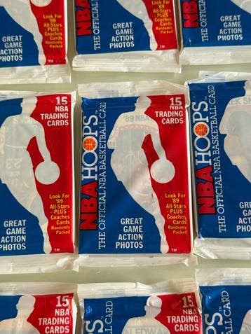 1989 NBA Hoops NBA Hoops Emballage d’origine - 9 Pack -, Nieuw