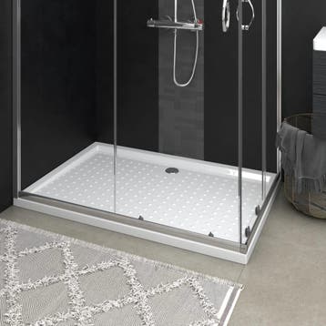 vidaXL Douchebak met noppen 80x120x4 cm ABS wit, Verzenden, Nieuw