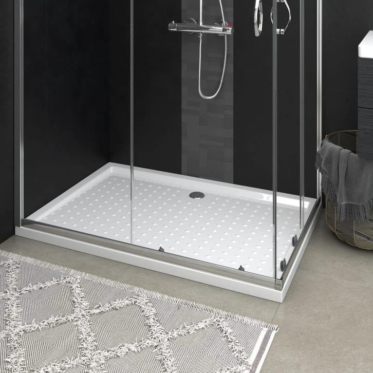 vidaXL Douchebak met noppen 80x120x4 cm ABS wit, Doe-het-zelf en Bouw, Sanitair, Nieuw, Verzenden