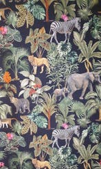 Exclusieve Boheemse stof met zwarte achtergrond -Artmaison