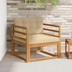 vidaXL Buiten Midden Sofa Naturel, Verzenden, Nieuw