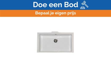 Bieden: Scarabeo Ceramic Undermount Sink 50cm White - Durab, Doe-het-zelf en Bouw, Sanitair, Ophalen of Verzenden, Nieuw