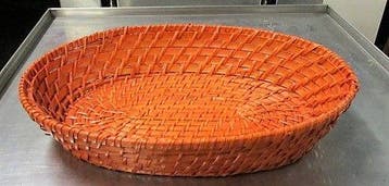 Rieten broodmand Oranje 34cm, Zakelijke goederen