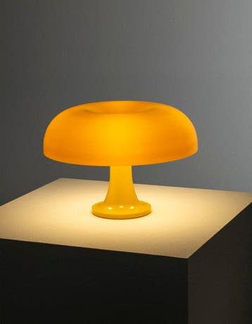 Artemide - Giancarlo Mattioli - Tafellamp - Nessino geel -, Antiek en Kunst