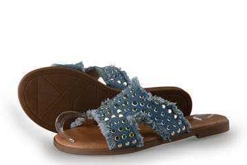 Ann Rocks Slippers in maat 38 Blauw, Kleding | Dames, Schoenen, Slippers, Ann Rocks, Zo goed als nieuw, Verzenden