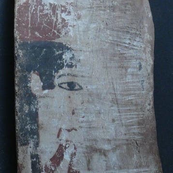 Oud-Egyptisch Hout Godin Hathor, achterzijde van het