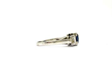 Ring Platina - 1.30ct. tw. Saffier - Diamant, Nieuw
