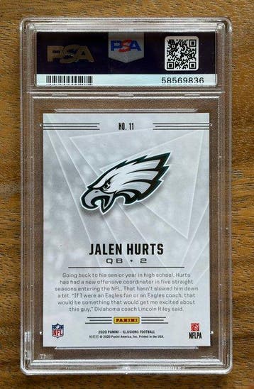 2020 Panini Panini Illusions Jalen Hurts 11 Graded card - 1, Nieuw