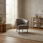 Leren fauteuil Embrace - Vintage Stone (grijs), Huis en Inrichting, Fauteuils, Eigentijds, Klassiek, Modern, Romantisch, Nieuw