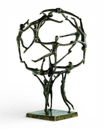 Ben Wouters (XX) - sculptuur, Collective Strength - 37 cm -