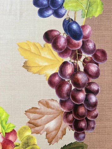 “Vendemmia d’Autore” — Tafelkleed met wijnrankkrans -