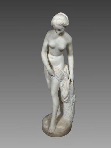 sculptuur, Diane au bain dapres Falconet (1716-1791) - 45, Antiek en Kunst, Antiek | Keramiek en Aardewerk