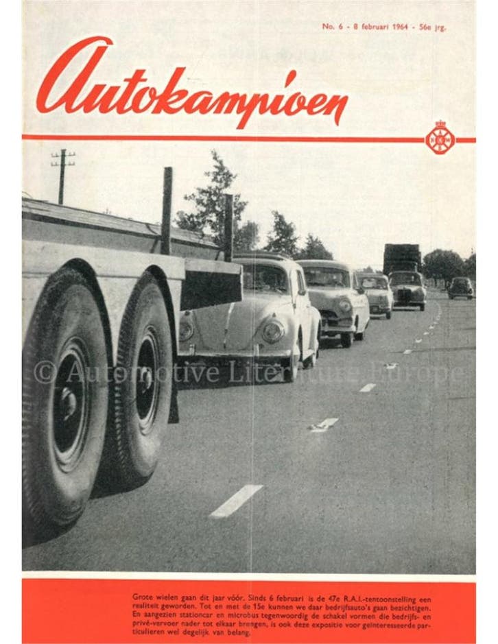 1964 AUTOKAMPIOEN MAGAZINE 6 NEDERLANDS, Boeken, Auto's | Folders en Tijdschriften, Ophalen of Verzenden