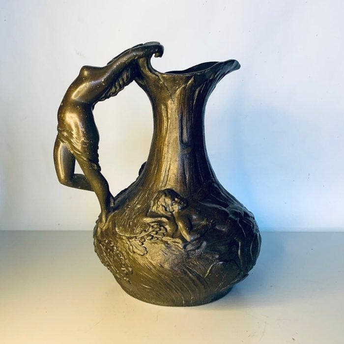 Jean-Maurice Pétizon - Aiguière - Régule, étain, Antiek en Kunst, Kunst | Designobjecten