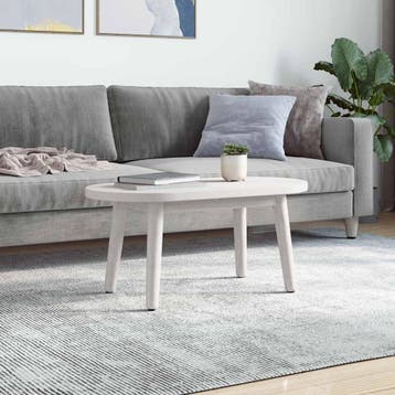 vidaXL Tafelblad ovaal 80x40x2,5 cm massief grenenhout wit, Verzenden, Nieuw