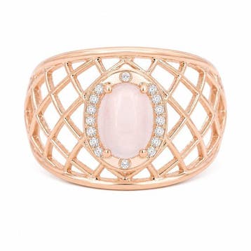 Sans prix de réserve - Bague Plaqué or Quartz - Diamant -, Handtassen en Accessoires, Nieuw
