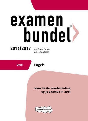 Examenbundel vwo Engels 2016/2017 - van Putten, Livres, Verzenden