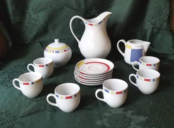 Château Valmont - Piet Mondrian - Koffieservies (15) -, Antiek en Kunst