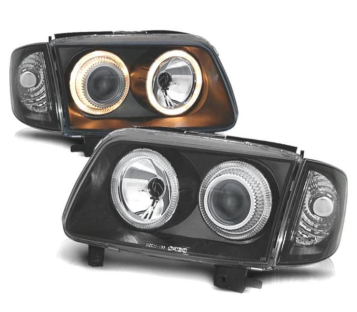 PHARES VOLKSWAGEN VW POLO 6N2 99-01 ANGEL EYES FOND NOIR, Autos : Pièces & Accessoires, Éclairage, Envoi