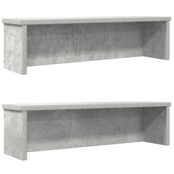 vidaXL Keukenrekken stapelbaar 2 st 60x15x16 cm betongrijs, Verzenden