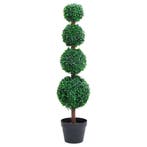 vidaXL Kunstplant met pot buxus bolvorming 90 cm groen, Verzenden, Nieuw
