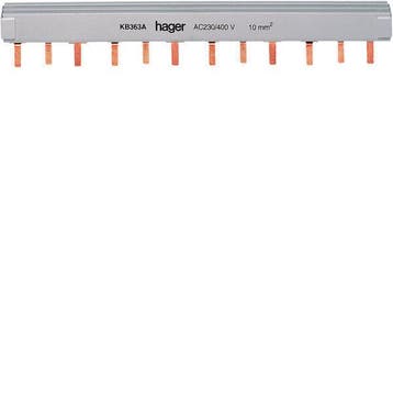 Hager KB Comb Rail - KB363A, Verzenden
