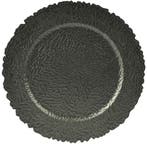 Onderbord Barok Rond Antraciet 33 cm