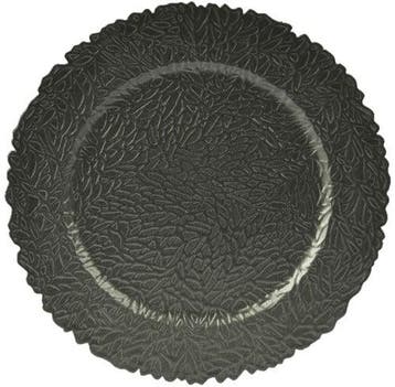Onderbord Barok Rond Antraciet 33 cm, Nieuw