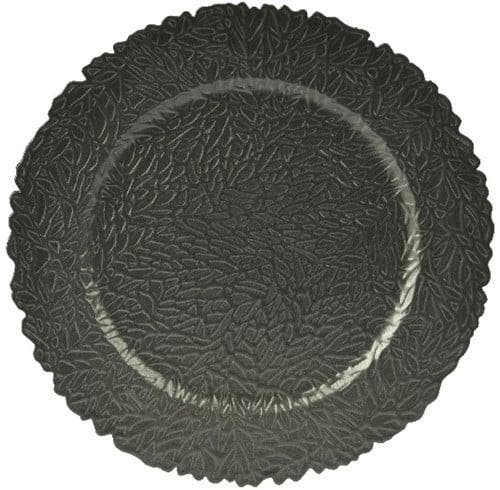 Onderbord Barok Rond Antraciet 33 cm, Maison & Meubles, Accessoires pour la Maison | Plantes & Fleurs artificielles