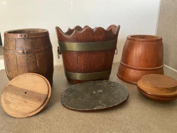 Pot (3) - Hout - Antieke potten