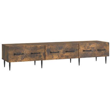 vidaXL TV Kast met lade Gerookt eiken 147 x 34,5 x 30 cm, Verzenden, Nieuw