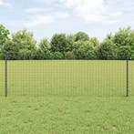 vidaXL Hekpaal. 11 pcs Grijs 80 cm Staal, Tuin en Terras, Verzenden, Nieuw