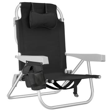 tectake Aluminium strandstoel Coral, opvouwbaar met rugzakfu, Verzenden, Nieuw