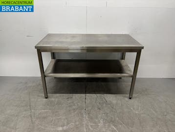 Table de travail en acier inoxydable avec piètement, 140 x, Verzenden