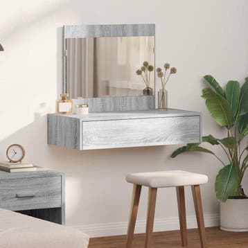 vidaXL Kaptafel Grijs 83 x 40 x 70 cm Bewerkt hout, Verzenden