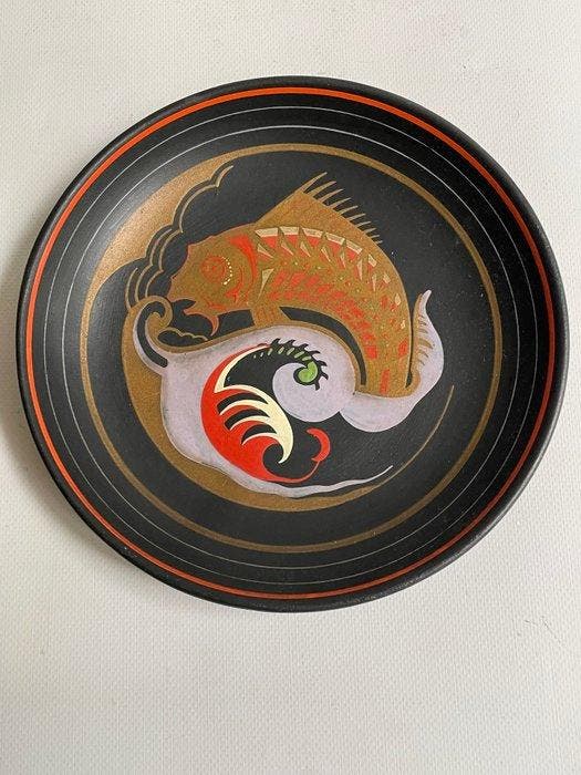 Plateelbakkerij Ivora - Wandbord - Vis - Keramiek, Antiek en Kunst, Kunst | Designobjecten