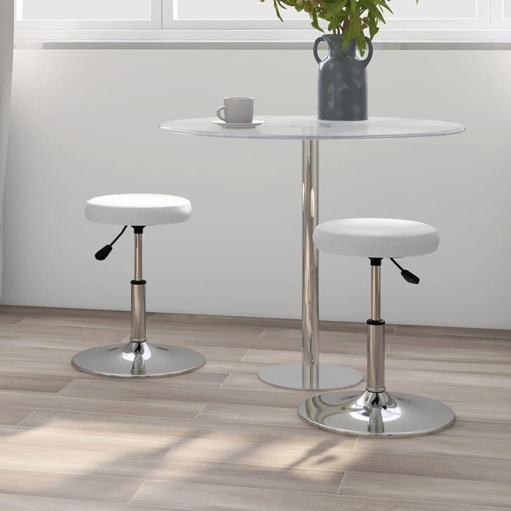 vidaXL Eetkamerstoelen 2 st kunstleer wit, Huis en Inrichting, Stoelen, Nieuw, Verzenden