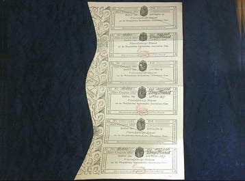 Zinscoupon ueber 3 Francs 1816 + 1817 duitse Staaten West..., Verzenden, België