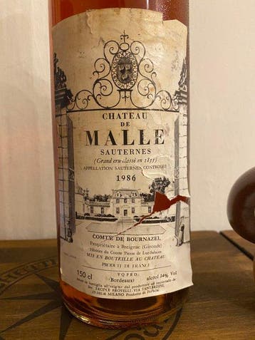 1986 Château de Malle - Sauternes Grand Cru Classé - 1, Nieuw