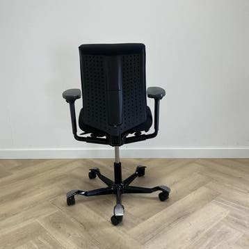Hag H05 balans bureau NEN 1335, zwart, Ergonomisch, Gebruikt, Zwart, Bureaustoel