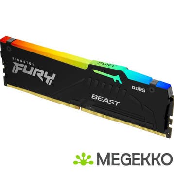 Kingston DDR5 FURY Beast RGB 1x16GB 6400, Computers en Software, Verzenden, Nieuw