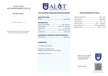 Zonder minimumprijs - Armband Zilver - Opal - Gecertificeerd, Nieuw