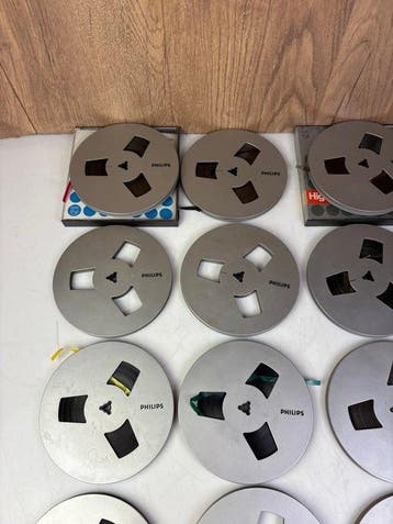 Philips - Reels (Metal Look) - 18 cm spoelen met tape - 1980, Nieuw