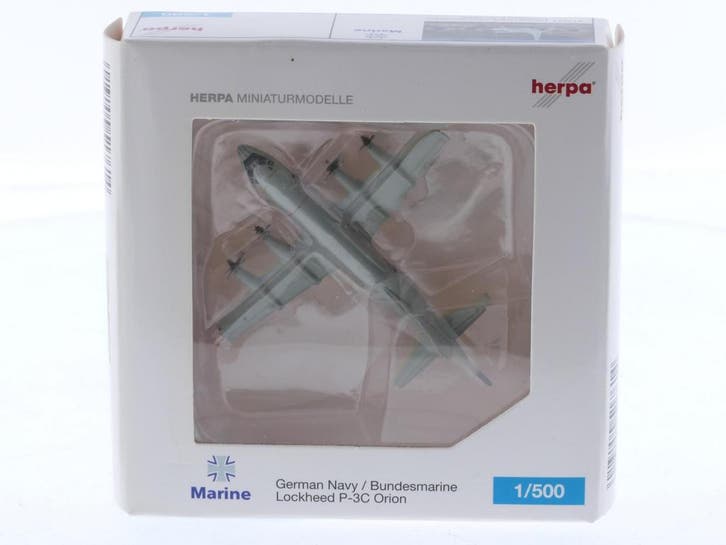 Schaal 1:500 Herpa 517614 Lockheed P-3C Orion German Navy..., Hobby en Vrije tijd, Modelbouw | Vliegtuigen en Helikopters, Zo goed als nieuw