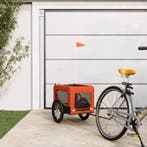 vidaXL Hondenfietstrailer oxford stof en ijzer oranje en, Verzenden