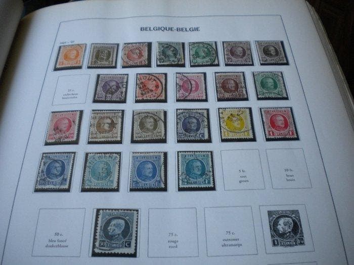 België - Begin van de collectie in album davo jaar 1849 tot, Timbres & Monnaies, Timbres | Europe | Belgique